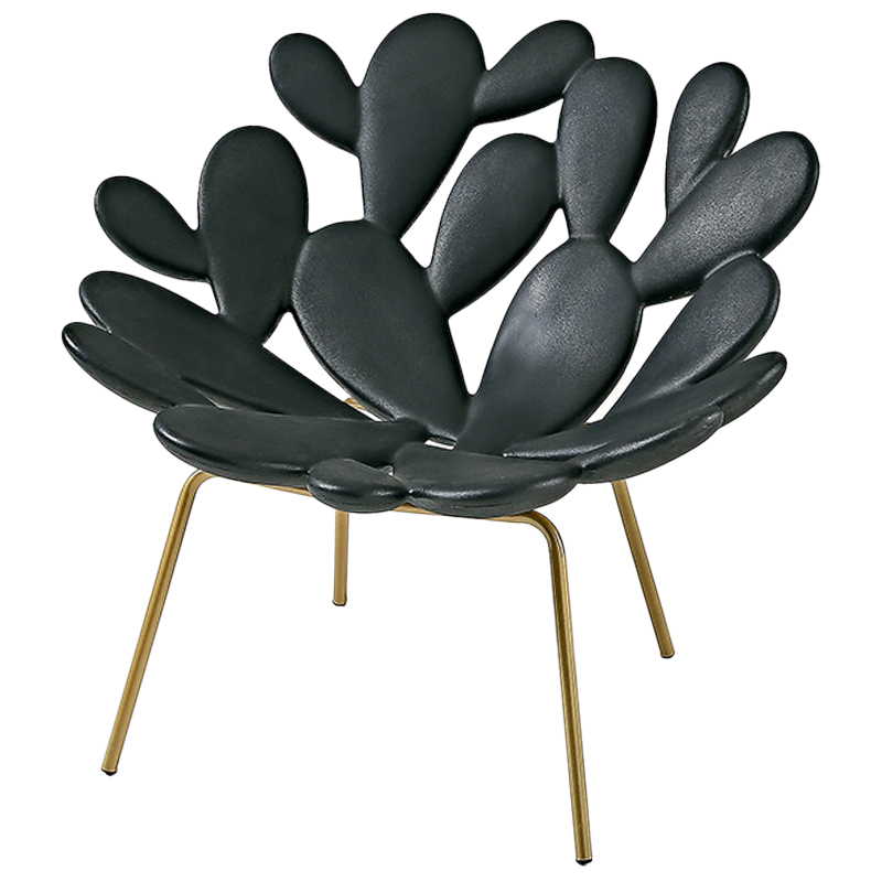 Кресло Filicudi Armchair Черный Черный Латунь в Орле | Loft Concept 