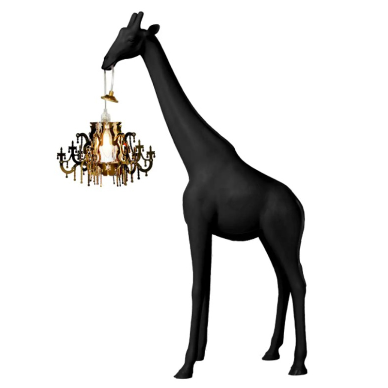 Настольная лампа черный жираф Black Giraffe Table Lamp Черный Настольная лампа черный жираф Black Giraffe Table Lamp Черный в Орле | Loft Concept
