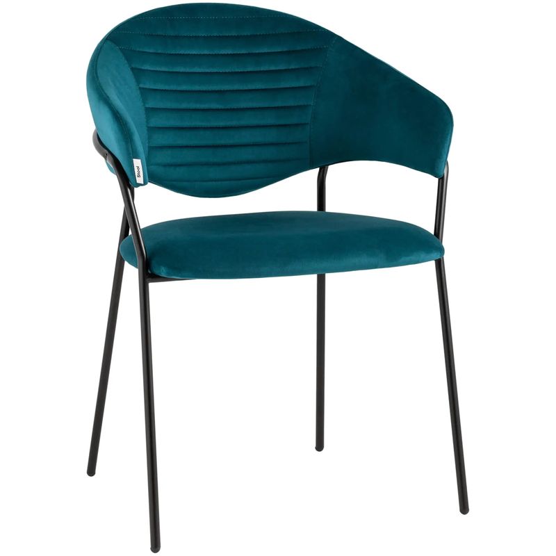 Стул Alexis Chair Сине-Зеленый Велюр Бирюзовый Черный Стул Alexis Chair Сине-Зеленый Велюр Бирюзовый Черный в Орле | Loft Concept