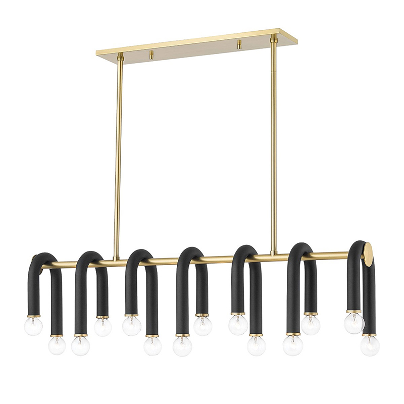 Люстра Paulson floppy chandelier gold Черный Золотой Люстра Paulson floppy chandelier gold Черный Золотой в Орле | Loft Concept