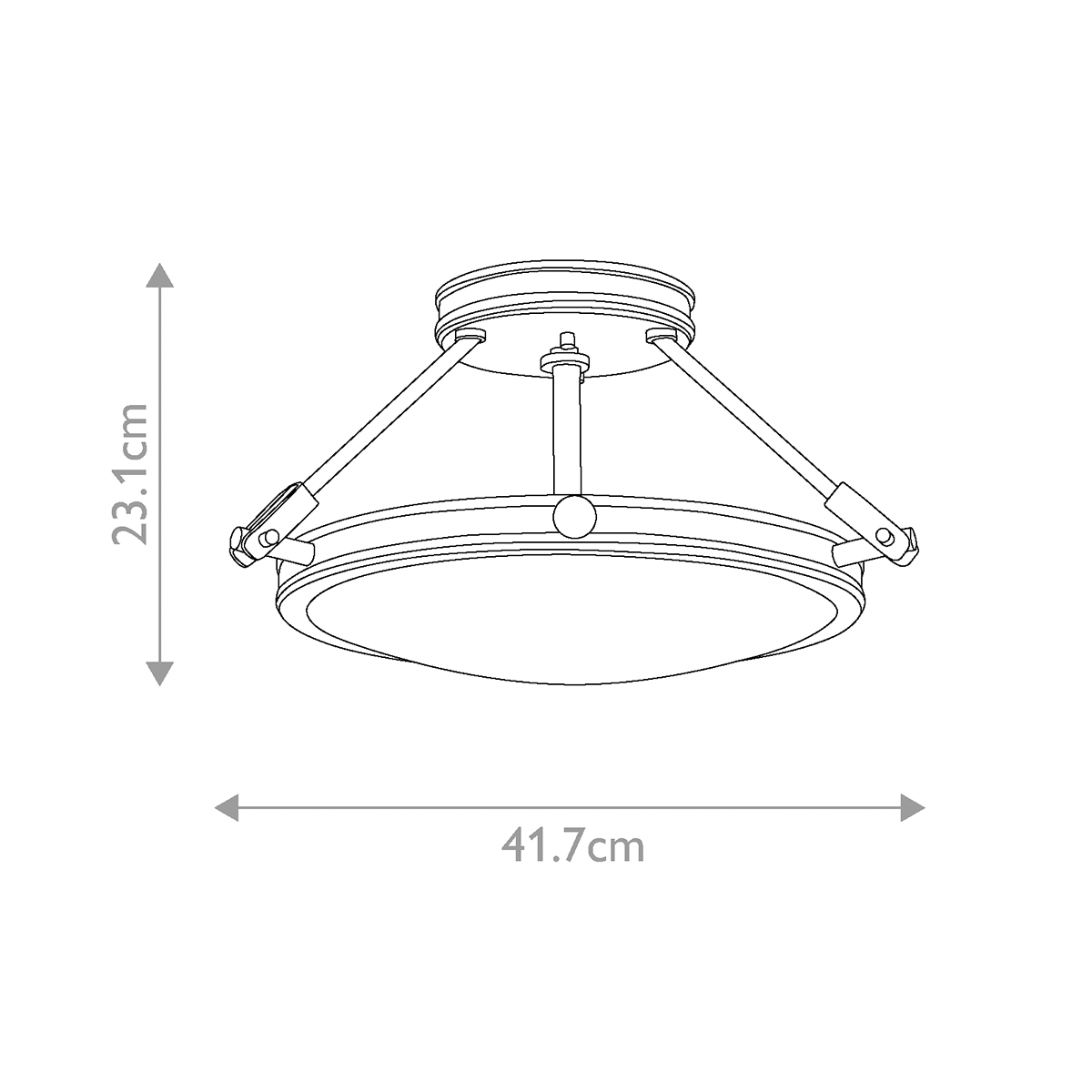 Потолочный светильник цвета латунь с плоским круглым плафоном Hinkley в Орле