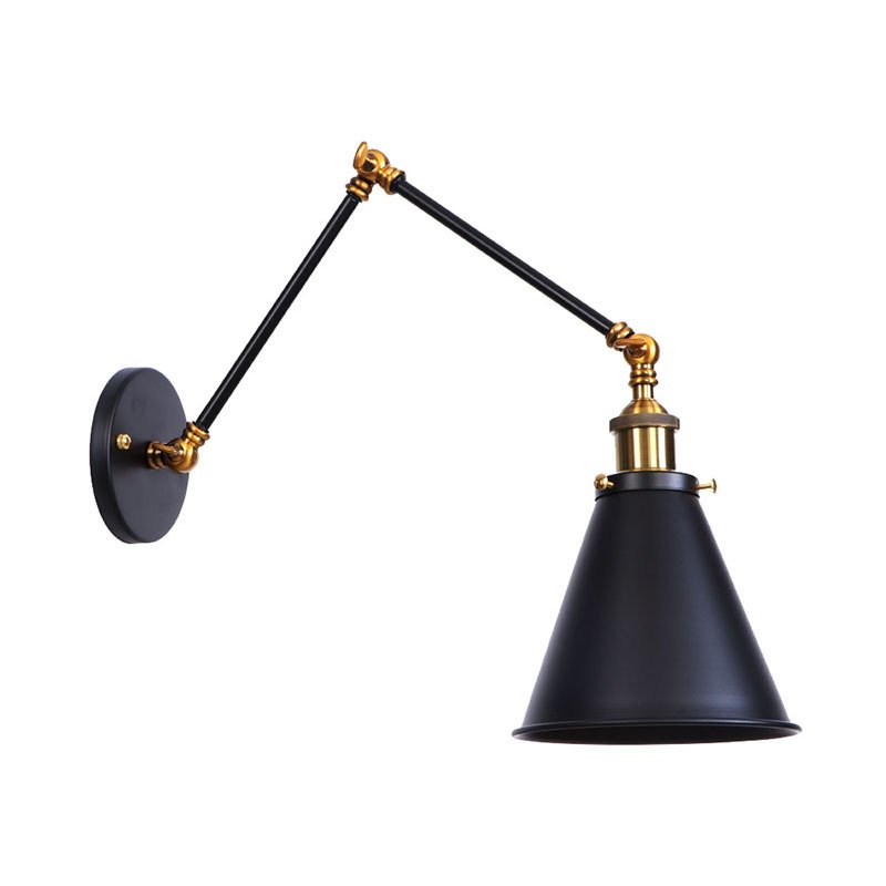 Бра Gloce Cone Shade Loft Industrial Золотой Черный Бра Gloce Cone Shade Loft Industrial Золотой Черный в Орле | Loft Concept