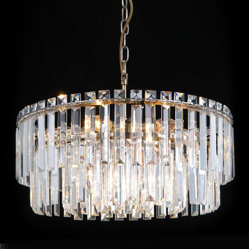 Люстра Odeon Chandelier Прозрачное Стекло Прозрачный (Transparent) Латунь в Орле | Loft Concept 