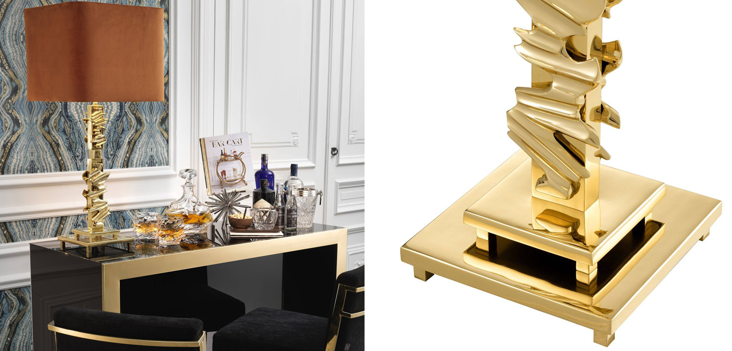 Настольная лампа Eichholtz Table Lamp Abruzzo brass - фото