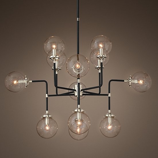 Люстра BISTRO GLOBE CLEAR GLASS SILVER CHANDELIER 12 Черный Серебряный Прозрачное Стекло Люстра BISTRO GLOBE CLEAR GLASS SILVER CHANDELIER 12 Черный Серебряный Прозрачное Стекло в Орле | Loft Concept