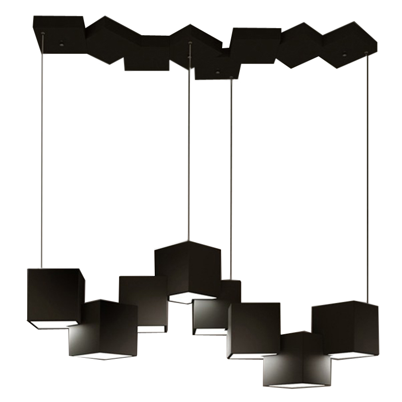 Дизайнерский светодиодный светильник Черный Eight Squares Lamp Черный Дизайнерский светодиодный светильник Черный Eight Squares Lamp Черный в Орле | Loft Concept