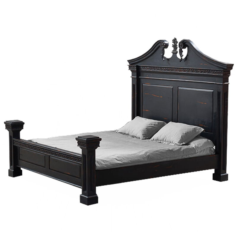 Кровать Gothic Style Bed Черный Кровать Gothic Style Bed Черный в Орле | Loft Concept