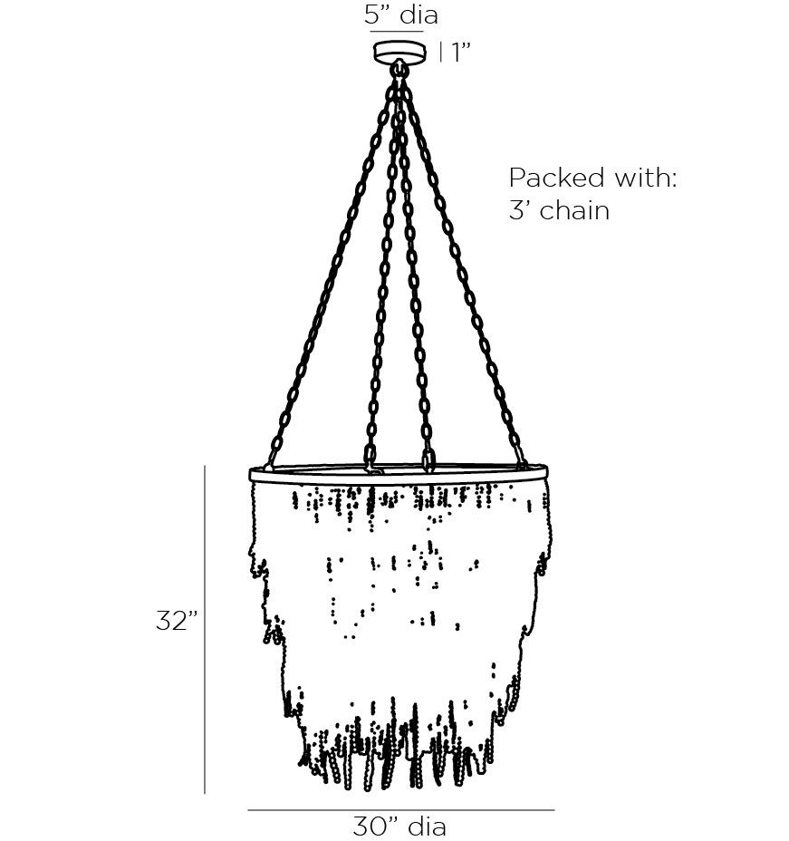 Люстра Амбре деревянные бусы LIZZY CHANDELIER в Орле