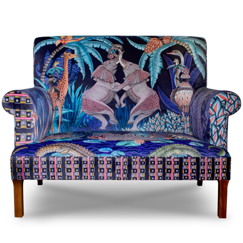 Диван Ardmore Design Sabie Sofa in Tanzanite Синий Тропический Орнамент Синий Диван Ardmore Design Sabie Sofa in Tanzanite Синий Тропический Орнамент Синий в Орле | Loft Concept