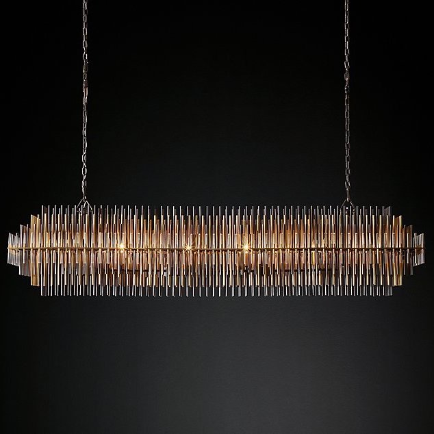 Люстра Restoration Hardware Emile Linear Chandelier Латунь Античная полированная Прозрачный Оловянный Темная бронза Люстра Restoration Hardware Emile Linear Chandelier Латунь Античная полированная Прозрачный Оловянный Темная бронза в Орле | Loft Concept
