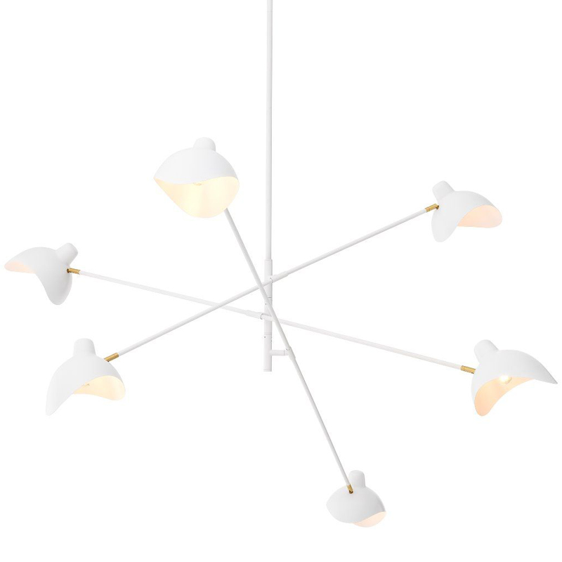 Люстра Eichholtz Chandelier Meryll White Латунь Античная полированная Белый Люстра Eichholtz Chandelier Meryll White Латунь Античная полированная Белый в Орле | Loft Concept
