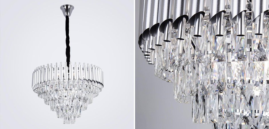 Круглая многоярусная люстра Empire Crystal Silver Круглая многоярусная люстра Empire Crystal Silver - Loft-Concept в Орле