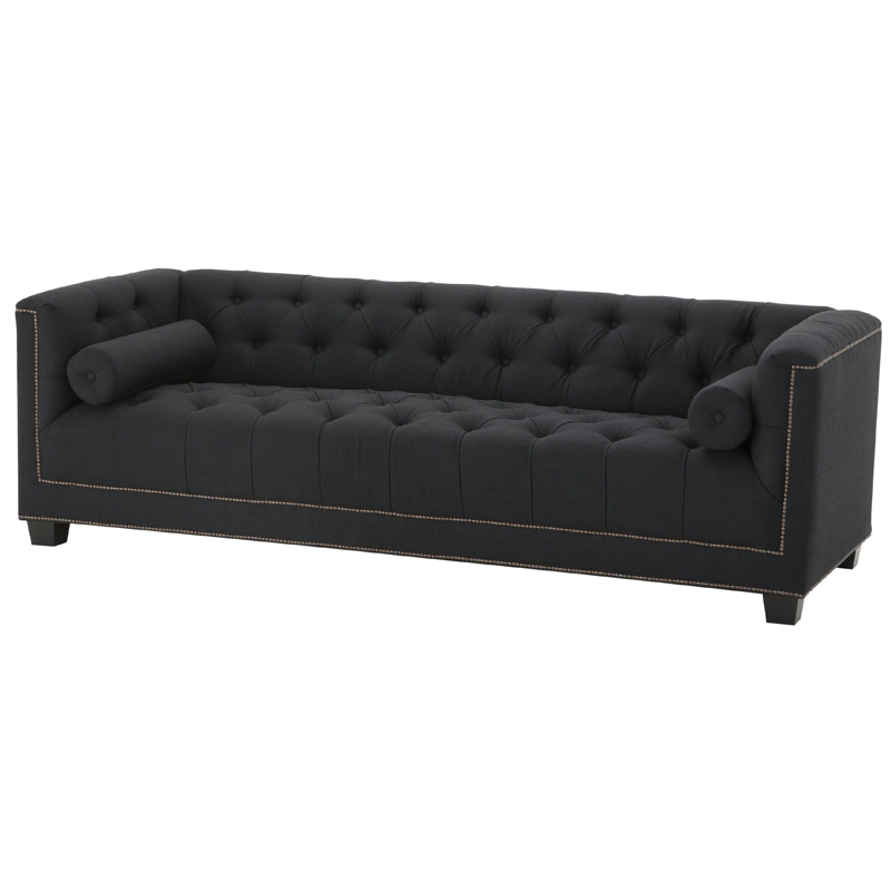 Диван Eichholtz Sofa Paolo black Черный Коричневый Диван Eichholtz Sofa Paolo black Черный Коричневый в Орле | Loft Concept