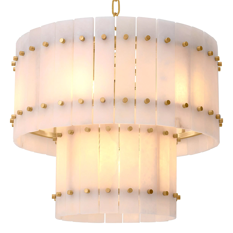 Люстра Eichholtz Chandelier Ruby S Alabaster Латунь Бежевый Белый Мрамор Bianco Люстра Eichholtz Chandelier Ruby S Alabaster Латунь Бежевый Белый Мрамор Bianco в Орле | Loft Concept