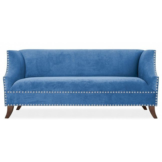 Диван Arc Armrests Sofa Голубой Коричневый Диван Arc Armrests Sofa Голубой Коричневый в Орле | Loft Concept
