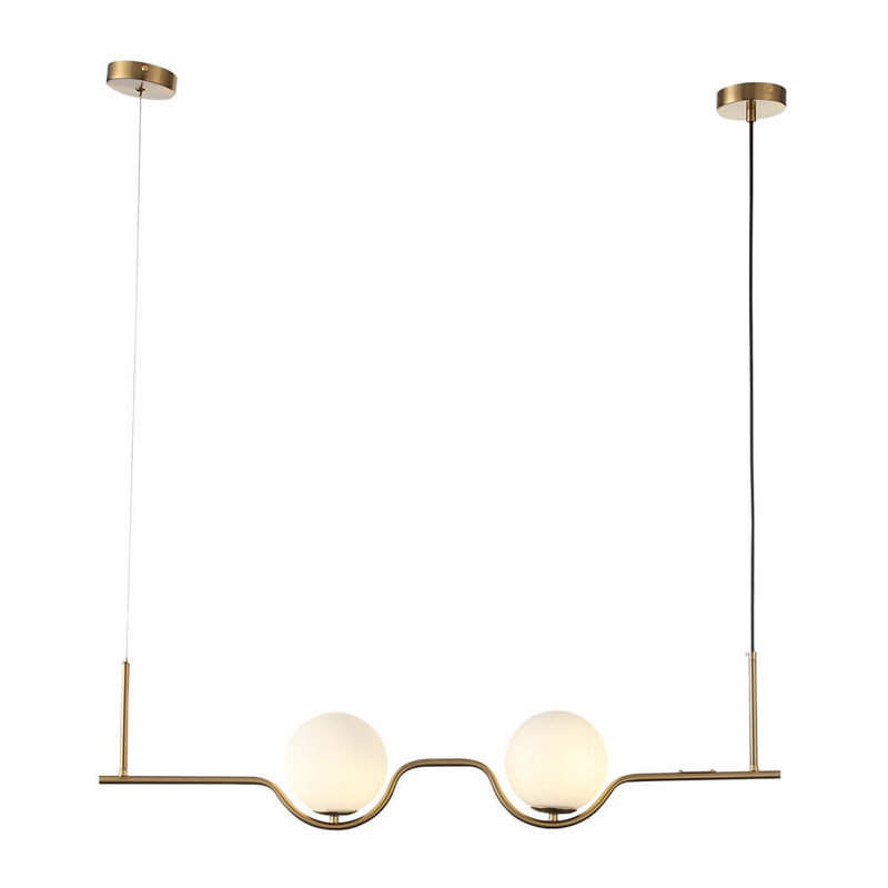 Люстра B.LUX C Ball Linear Латунь Белое матовое стекло Люстра B.LUX C Ball Linear Латунь Белое матовое стекло в Орле | Loft Concept
