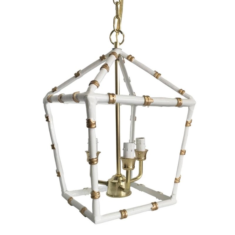 Светильник Bamboo Lantern White Белый Золотой в Орле | Loft Concept 