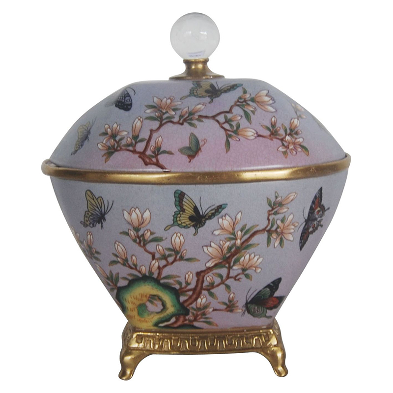 Шкатулка фарфоровая с орнаментом бабочки Butterfly Waltz Мульти Шкатулка фарфоровая с орнаментом бабочки Butterfly Waltz Мульти в Орле | Loft Concept