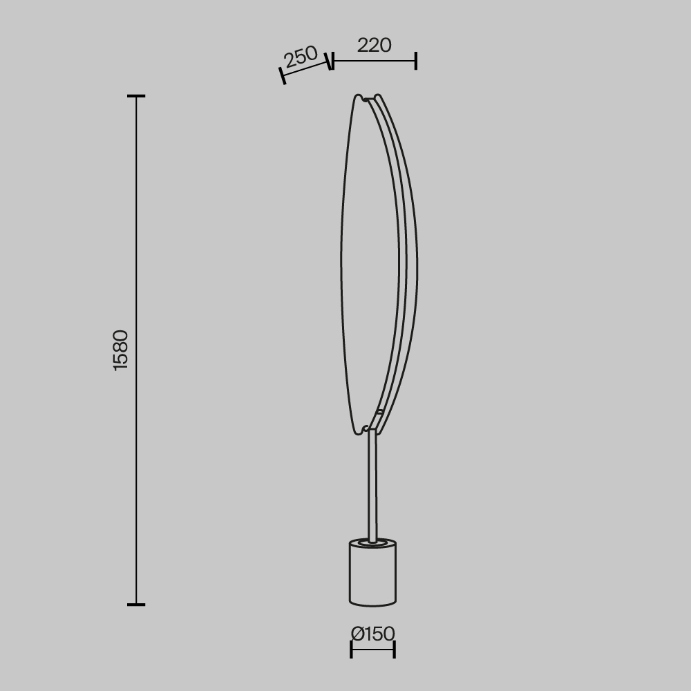 Напольный торшер светодионый Breeze 3000К 33Вт в Орле