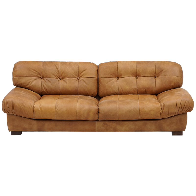 Диван кожаный Harlan Leather Sofa Коричневый Диван кожаный Harlan Leather Sofa Коричневый в Орле | Loft Concept