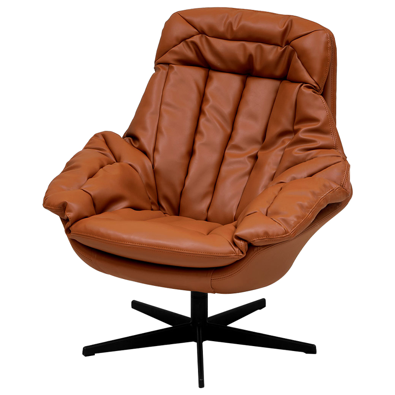 Вращающееся кресло Willard Armchair Коричневый Черный в Орле | Loft Concept 
