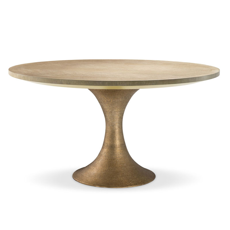 Обеденный стол Eichholtz DINING TABLE MELCHIOR ROUND brass Латунь в Орле | Loft Concept 
