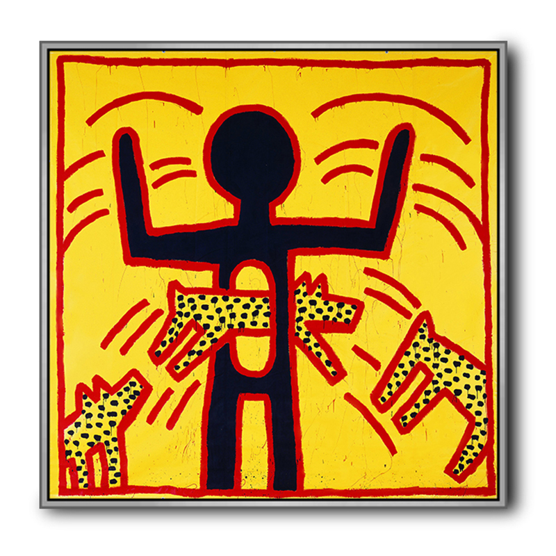 Постер Keith Haring 9 Черный Красный Желтый Постер Keith Haring 9 Черный Красный Желтый в Орле | Loft Concept