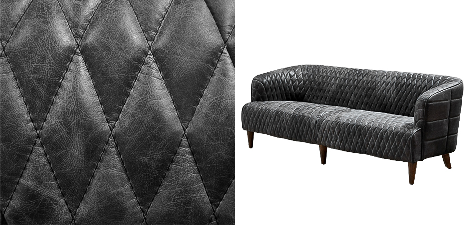 Диван Rhombuses Upholstery Graphite Sofa Диван Rhombuses Upholstery Graphite Sofa - Loft-Concept в Орле
