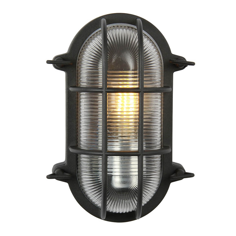 Уличный светильник Carden Cage Glass Oval Черный Уличный светильник Carden Cage Glass Oval Черный в Орле | Loft Concept