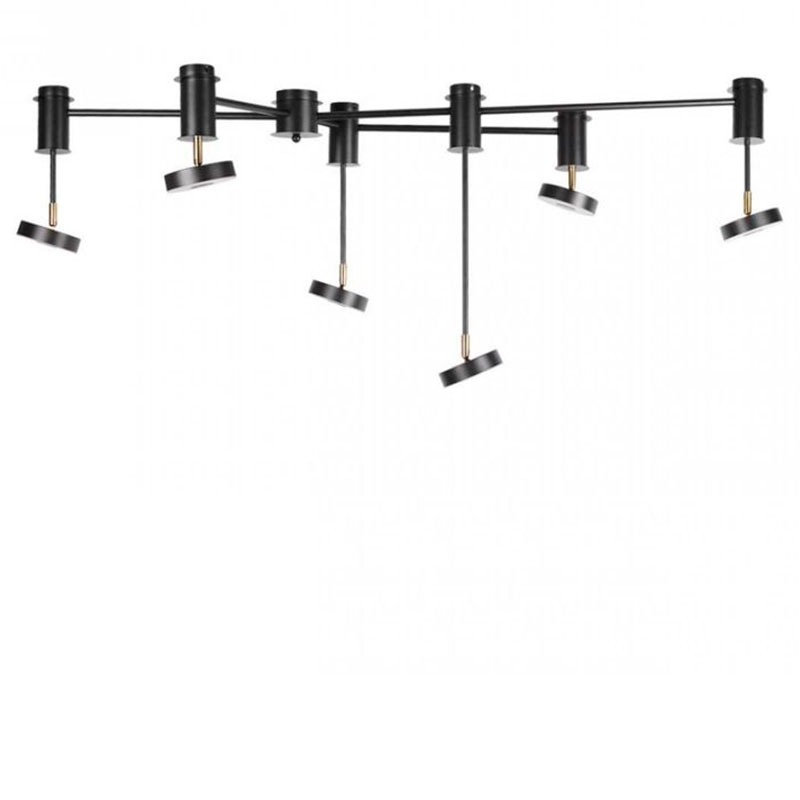 Светильник потолочный Flexible soffits черный 6 плафонов Черный Светильник потолочный Flexible soffits черный 6 плафонов Черный в Орле | Loft Concept