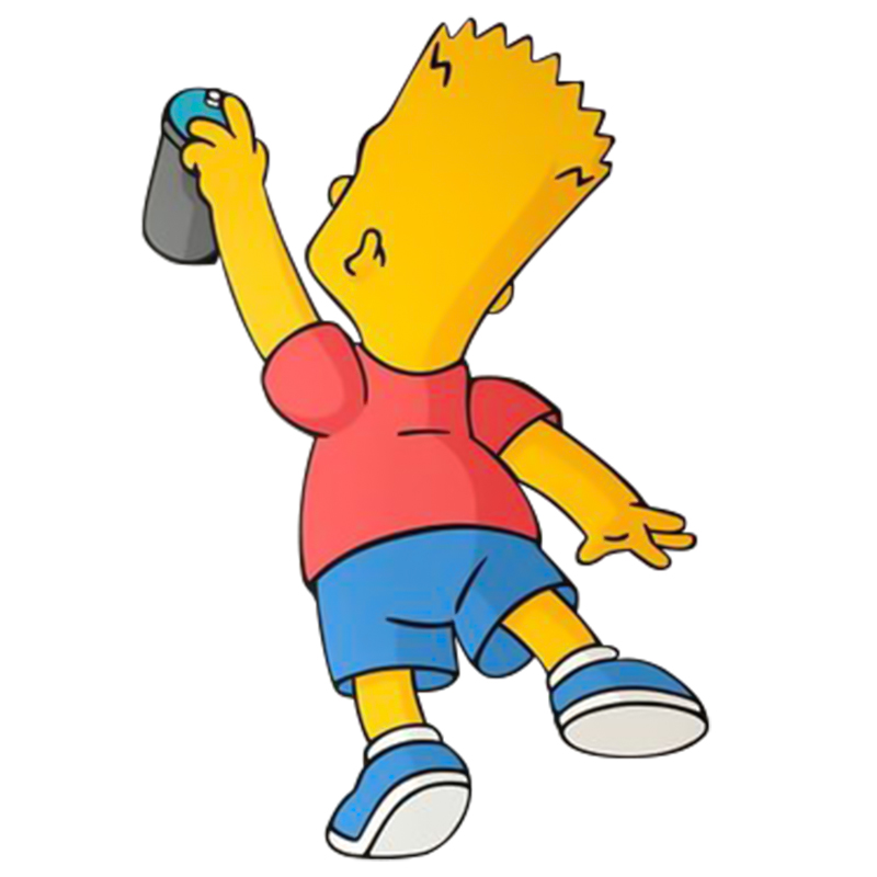 Арт-объект на стену Bart Simpson Мульти Желтый Синий Красный в Орле | Loft Concept 