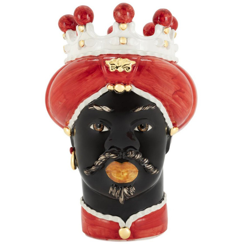 Ваза Vase Moro Man Medium New Red Gold Красный Черный Белый Золотой в Орле | Loft Concept 