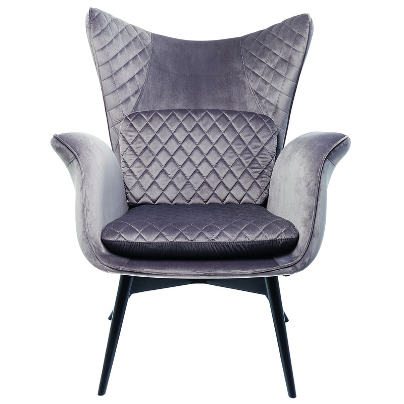 Кресло Gray Velvet Throne Серый Кресло Gray Velvet Throne Серый в Орле | Loft Concept