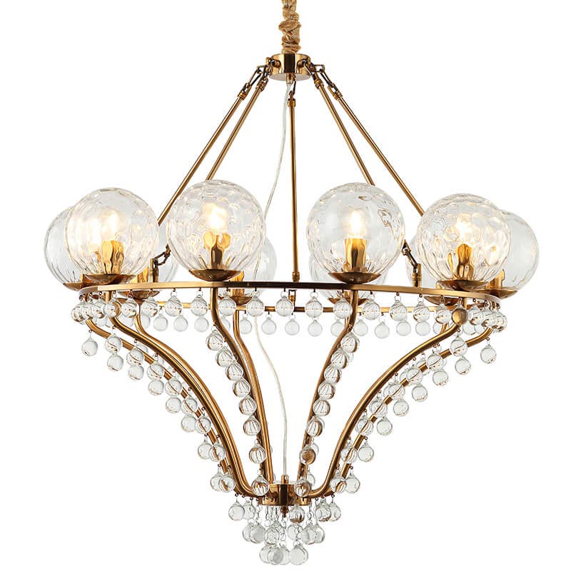 Люстра Melaine Chandelier gold Золотой Прозрачный (Transparent) Люстра Melaine Chandelier gold Золотой Прозрачный (Transparent) в Орле | Loft Concept