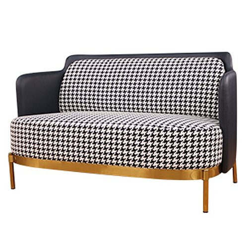 Диван Pied de poule Gray Sofa Черно-белый Латунь Диван Pied de poule Gray Sofa Черно-белый Латунь в Орле | Loft Concept