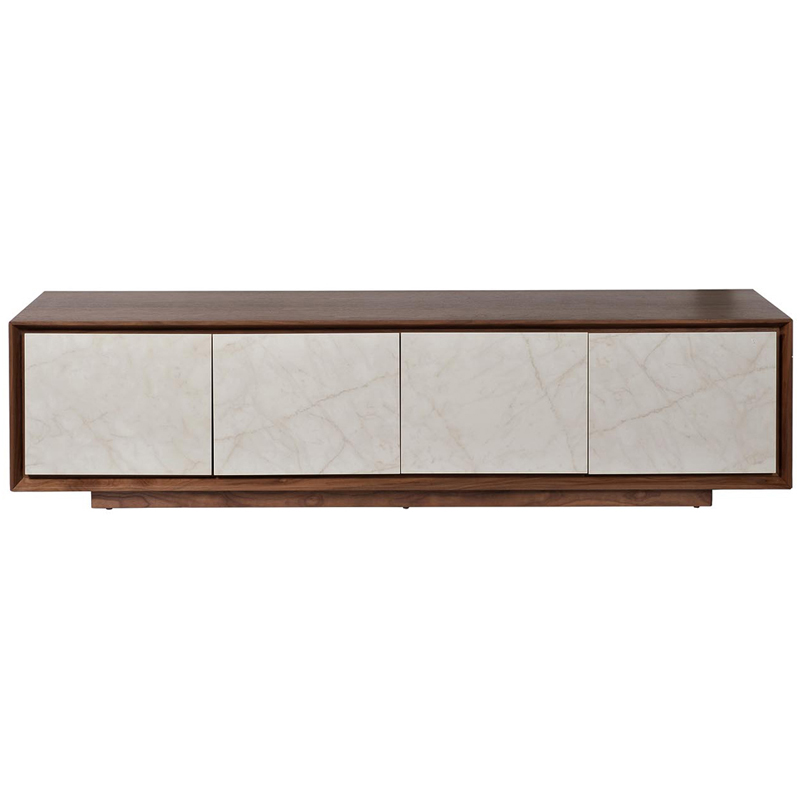 TV-тумба с керамическим фасадом Chavez TV Stand Орех Бежевый в Орле | Loft Concept 
