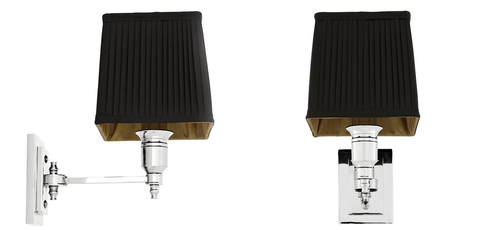 Бра Wall Lamp Lexington Single Nickel+Black Бра Wall Lamp Lexington Single Nickel+Black - Loft-Concept в Орле