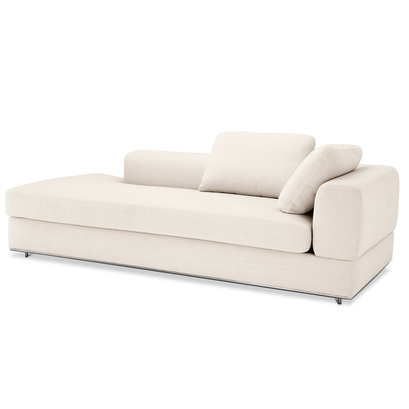 Кушетка Eichholtz Sofa Canyon Right Молочный Нержавеющая сталь в Орле | Loft Concept 
