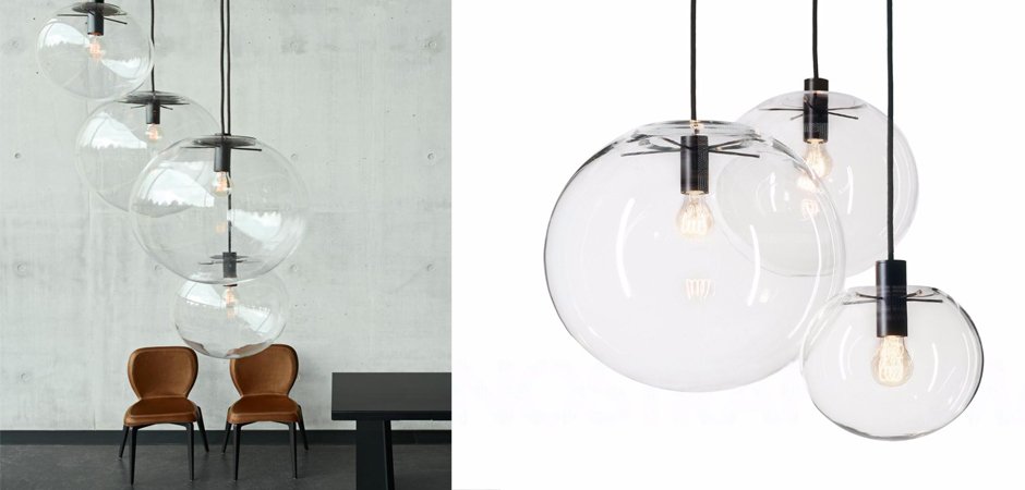 Подвесной светильник Selene Glass Ball Ceiling Lights Подвесной светильник Selene Glass Ball Ceiling Lights - Loft-Concept в Орле