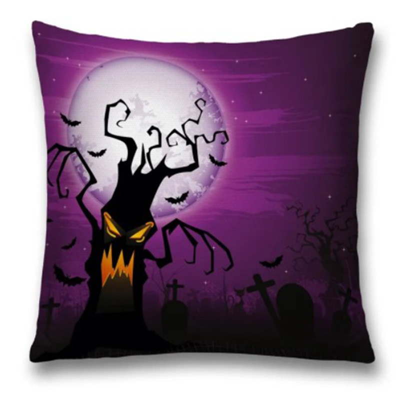 Подушка Halloween Terrible Tree Черный Пурпурно-фиолетовый Подушка Halloween Terrible Tree Черный Пурпурно-фиолетовый в Орле | Loft Concept