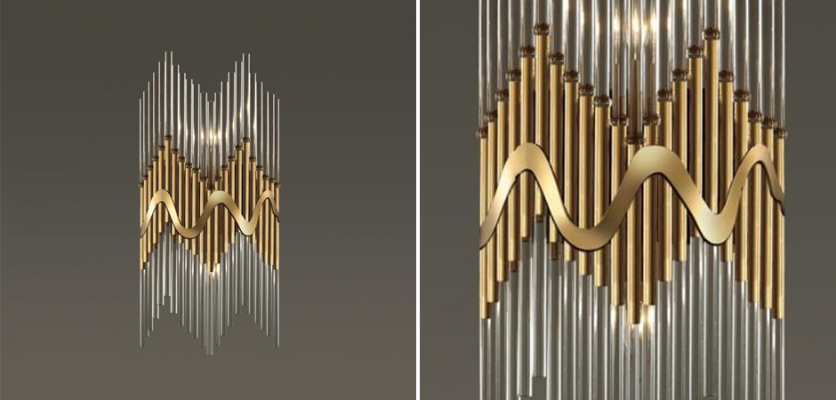 Бра Bronze Pipes стеклянное Бра Bronze Pipes стеклянное - Loft-Concept в Орле