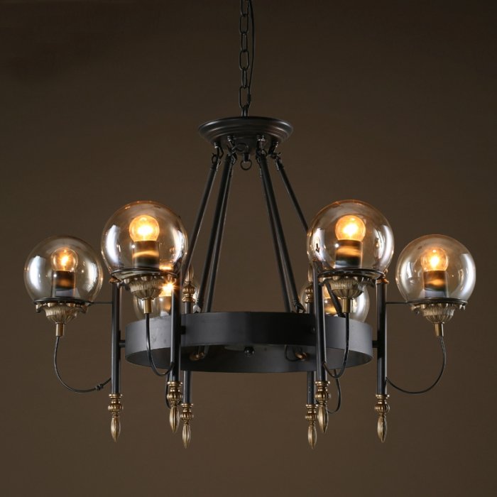 Люстра Globe Trenger Chandelier 6 Черный Люстра Globe Trenger Chandelier 6 Черный в Орле | Loft Concept
