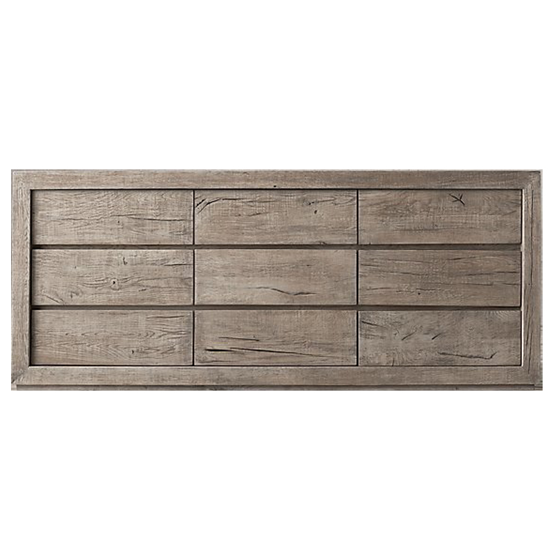 RH RECLAIMED RUSSIAN OAK Комод из дуба 9 ящиков Gray oak Серый Дуб RH RECLAIMED RUSSIAN OAK Комод из дуба 9 ящиков Gray oak Серый Дуб в Орле | Loft Concept