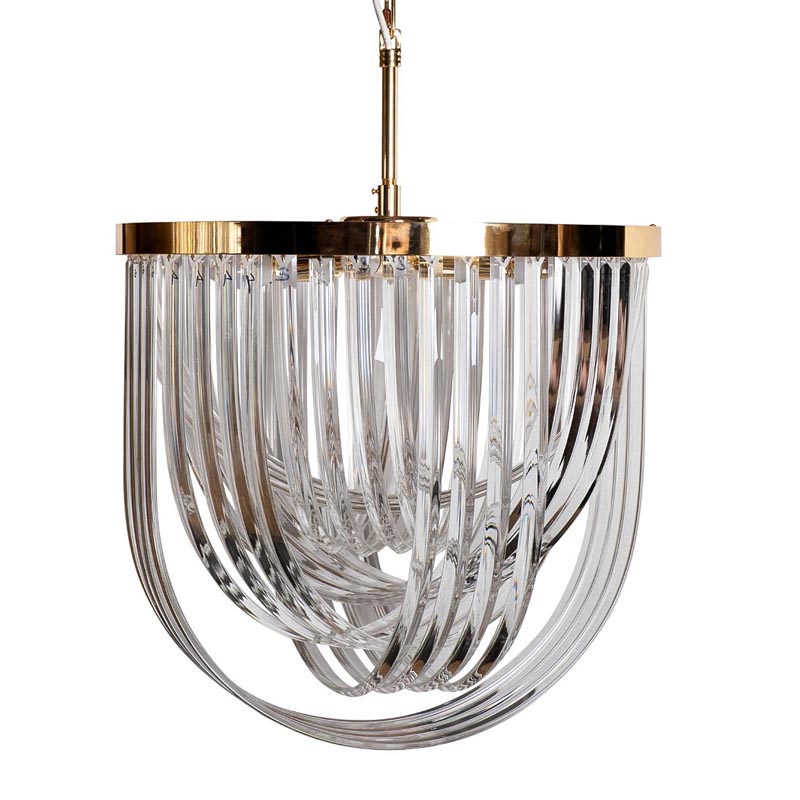 Люстра Retro FROZEN GLASS Chandelier gold Глянцевое золото Люстра Retro FROZEN GLASS Chandelier gold Глянцевое золото в Орле | Loft Concept
