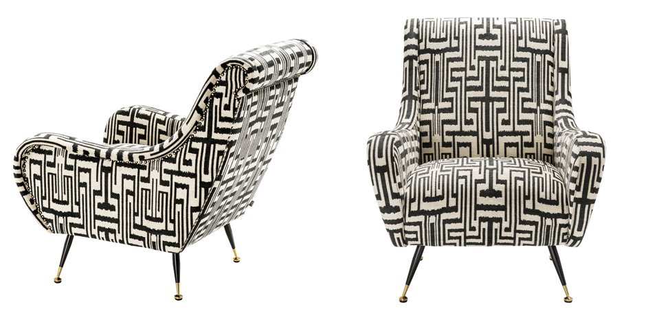 Кресло Eichholtz Chair Giardino Ozbek Black Кресло Eichholtz Chair Giardino Ozbek Black - Loft-Concept в Орле