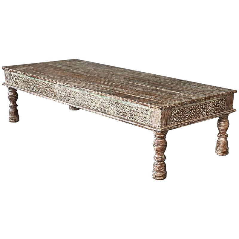 Кофейный стол из массива манго Devina Grey Mango Coffee Table Коричневый винтаж Кофейный стол из массива манго Devina Grey Mango Coffee Table Коричневый винтаж в Орле | Loft Concept
