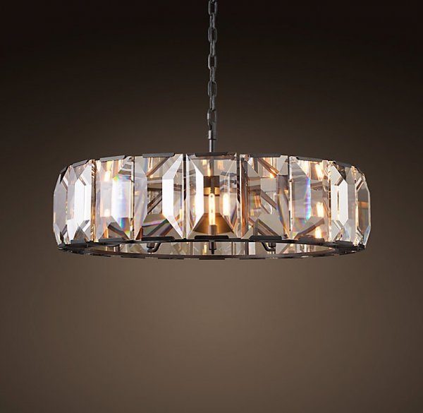 Люстра RH Harlow Crystal Round Chandelier 10 Черный в Орле | Loft Concept 