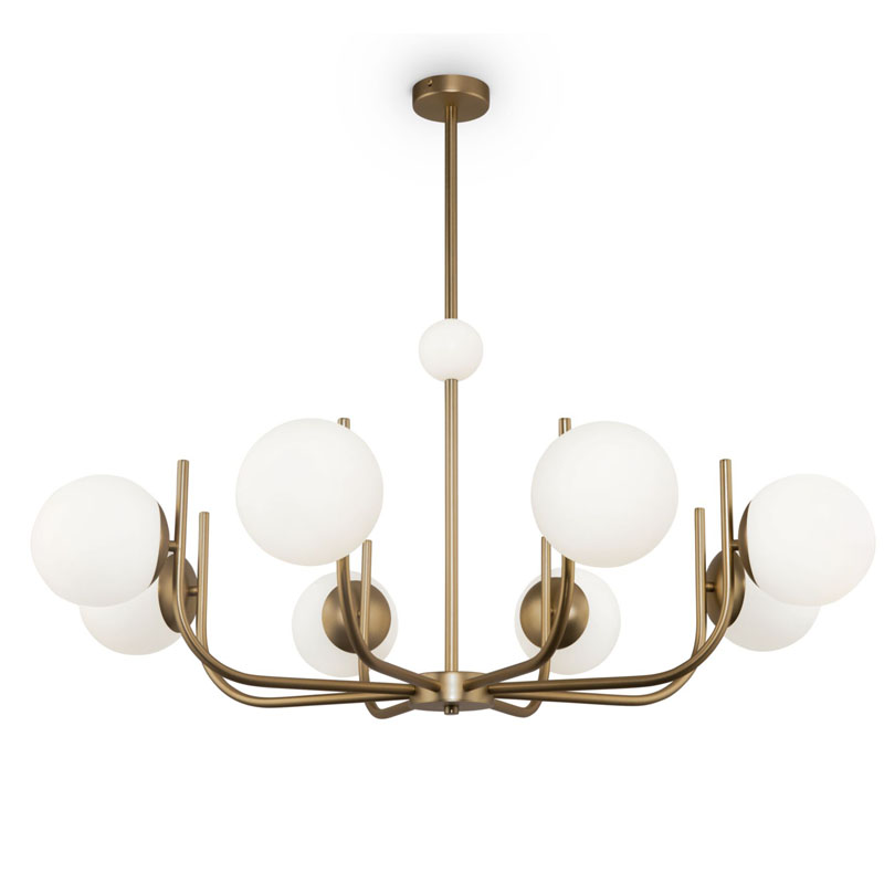 Люстра Felicitat Chandelier 103 Латунь Белый Люстра Felicitat Chandelier 103 Латунь Белый в Орле | Loft Concept