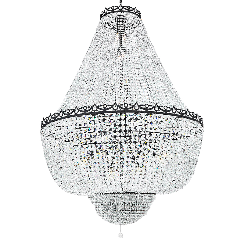 Люстра Fidelma Chandelier 130 Прозрачный Черный Люстра Fidelma Chandelier 130 Прозрачный Черный в Орле | Loft Concept