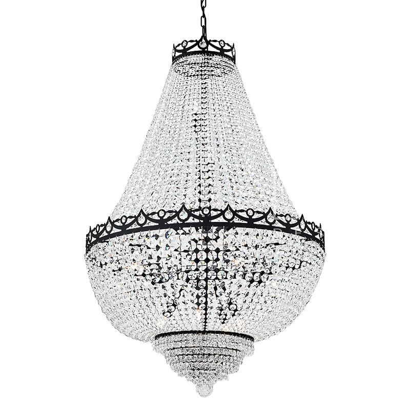 Люстра Fidelma Chandelier Прозрачный Черный Люстра Fidelma Chandelier Прозрачный Черный в Орле | Loft Concept